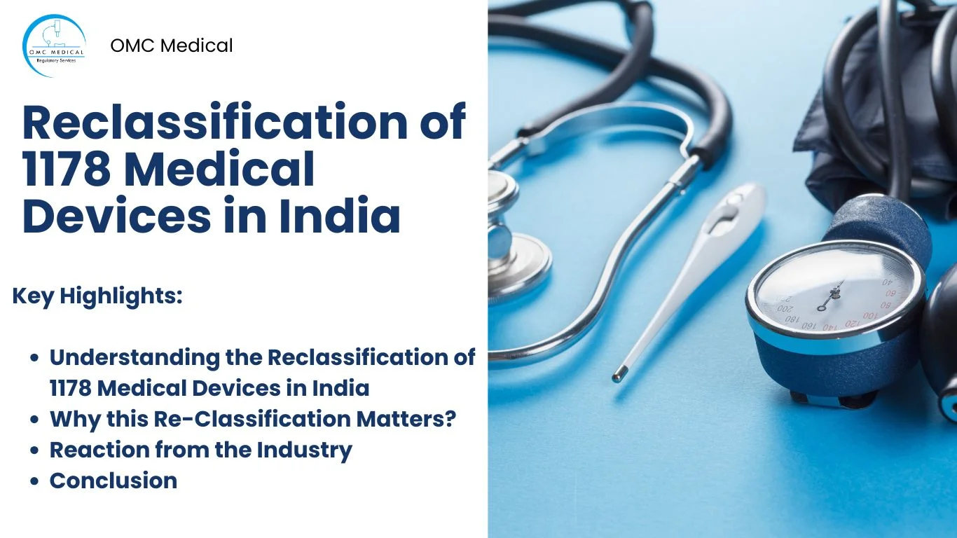 India Introduces Reclassification of 1178 Medical Devices 